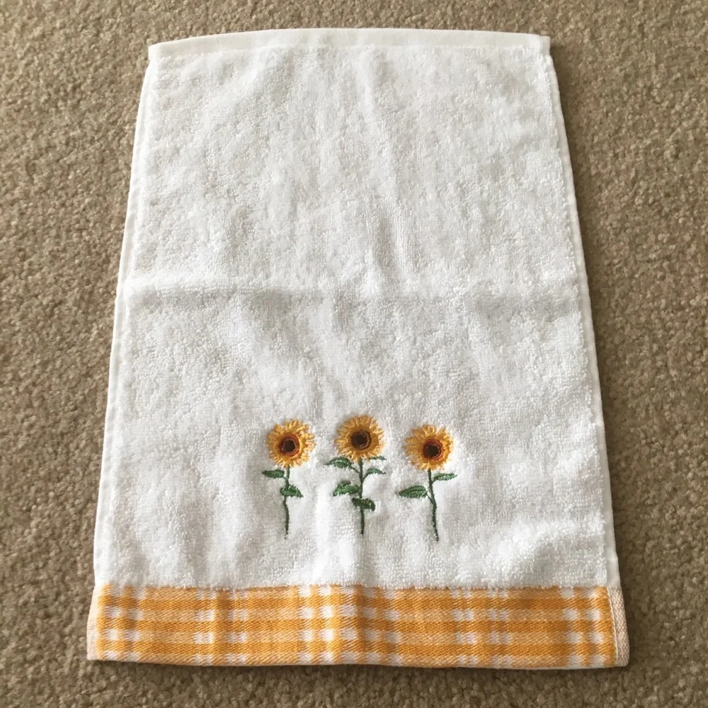 Sunflowers washcloth